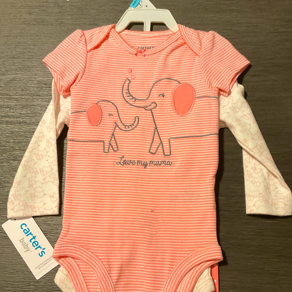 6 mo. Carters Girls 3 Piece Set